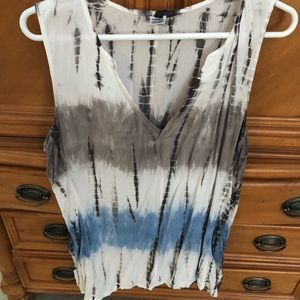 Boho sleeveless tie dye top